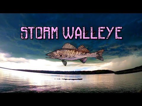 Crazy Shallow Walleye Swimbait Bite Kayak Fishing | Scary Storm Clouds!!