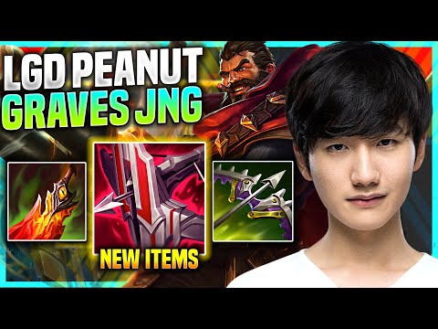 PEANUT PICKS GRAVES WITH NEW ITEM IMMORTAL SHIELDBOW! - LGD Peanut Plays Graves Jungle vs Nidalee!