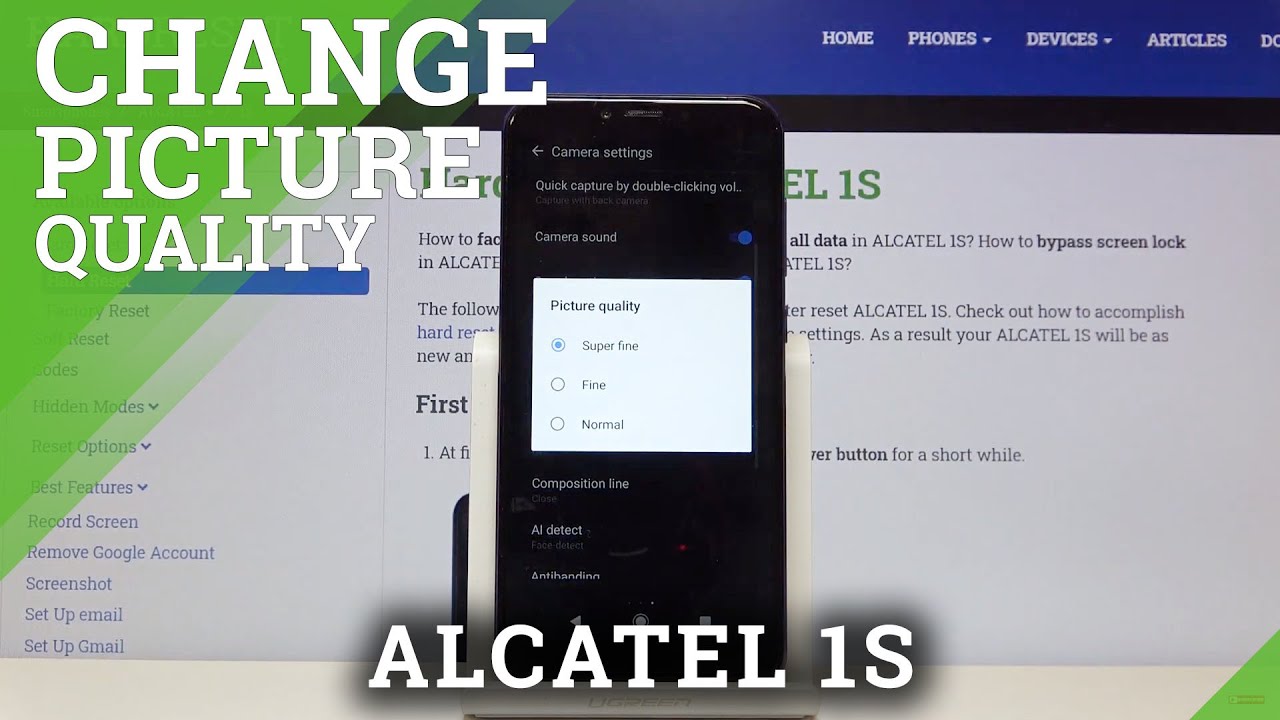 ALCATEL 1S & Photos Quality - Manage Camera Features