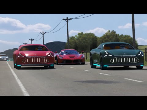 Ferrari LaFerrari 2015 vs Mercedes Vision AMG Concept 2022 at Highlands