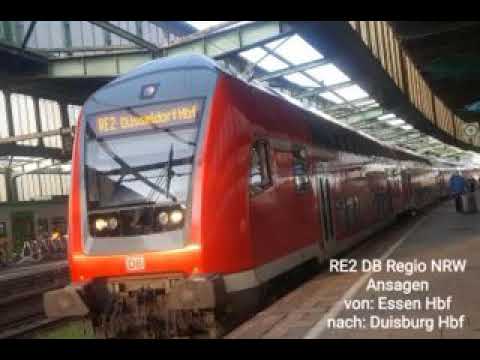 (DB Regio NRW) RE2 Ansagen Essen Hbf-Duisburg Hbf