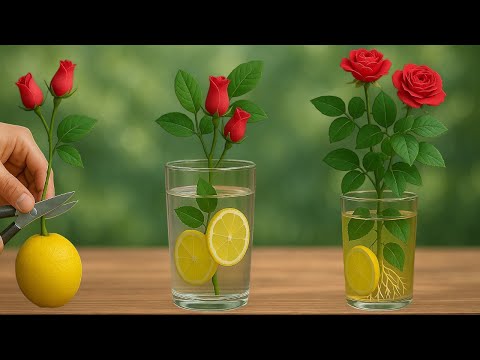 How to propagate roses with lemon! Roses grow fast and bloom all year round