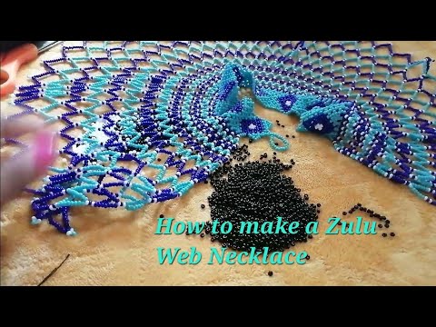 Zulu/ Xhosa beaded necklace tutorial Part 1. Seed beads necklace tutorial. Netting method.