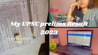 My UPSC Prelims Result 2023 ll Pass or Fail??? Shocking Cutt off😳 #upscprelimsresult2023 #upsc