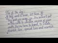 Straight Beautiful English Handwriting With Ball Point Pen