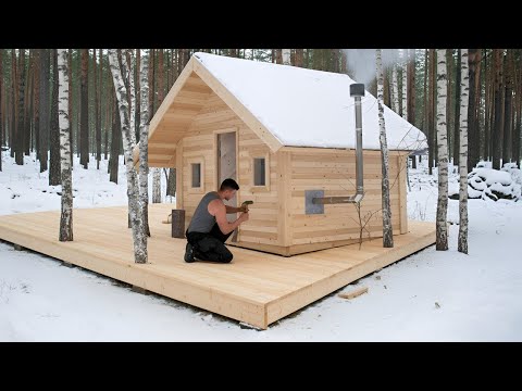 Build a shelter cabin in the in the wilderness just hand tools by @ShevaBushcraft