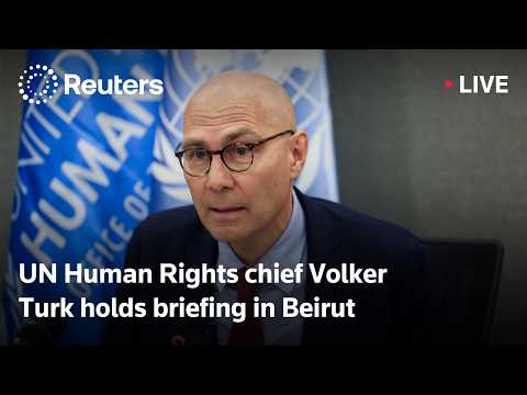 Video Thumbnail: LIVE: UN Human Rights chief ‌Volker Turk holds briefing in Beirut