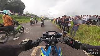 Download lagu Satria Fu fi VS Mx king Versus Sonic road race | Funrace SCR sirkuit marido | Belang R15 Raider F150 mp3