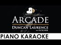 Duncan Laurence - Arcade ft. FLETCHER - Piano Karaoke Instrumental Cover with Lyrics