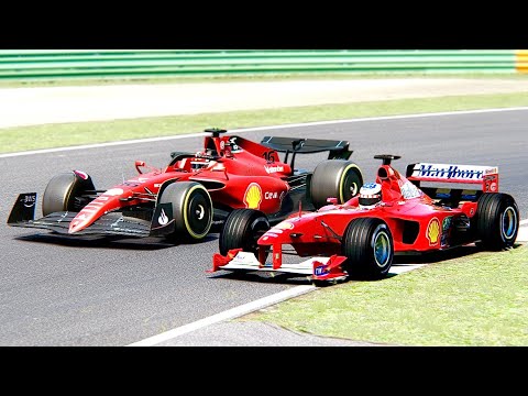 Ferrari F1 2022 F1-75 vs Ferrari F1 2000 Micheal Schumacher at Imola GP