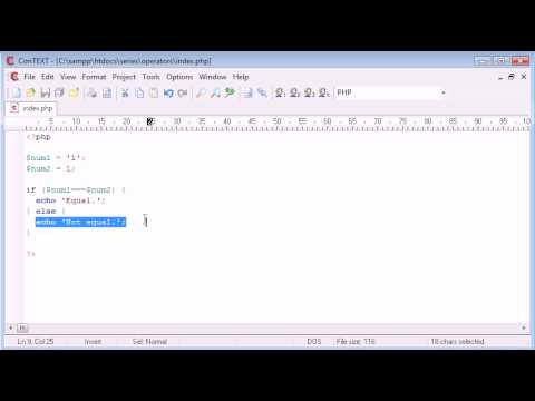 Beginner PHP Tutorial 24 Triple Equals