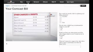 Comcast Video Bill
