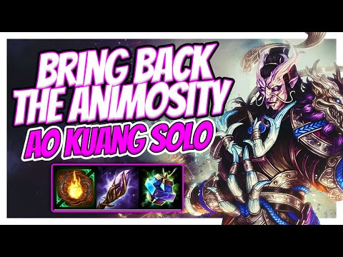 BRINGING BACK ANIMOSITY ON AO KUANG IN SOLO! - Smite A-Z Ao Kuang solo