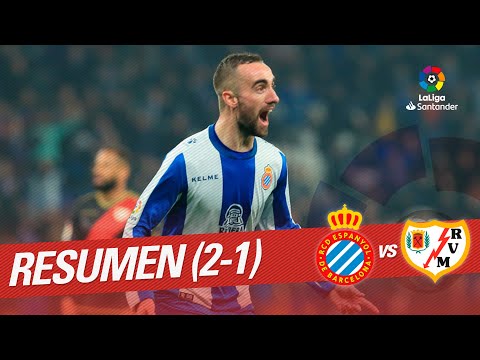 Resumen de RCD Espanyol vs Rayo Vallecano (2-1)