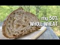 My 50% WHOLE WHEAT sourdough recipe. A tasty and healthy sourdough bread recipe. | by JoyRideCoffee