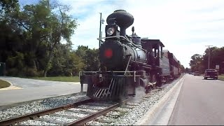 preview picture of video 'Tavares Austis & Gulf Railroad 1907 Wood Burning Steam Train'