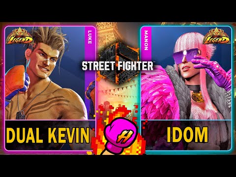 SF6 Dual Kevin (LUKE) VS Idom (MANON)🥊Street Fighter 6🥊スト6🥊4K 60ᶠᵖˢ