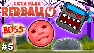 Mom &amp; Chase play RED BALL 4: THE FOREST BOSS FIGHT!  (Part 5 FGTEEV Gameplay)