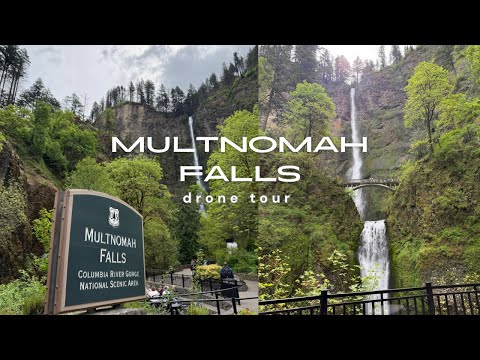 Epic Drone Views of Multnomah Falls | Oregon's Most Majestic Waterfall Adventure