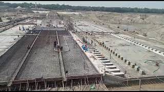 Ongoing Rubber Dam construction on Mohananda River.