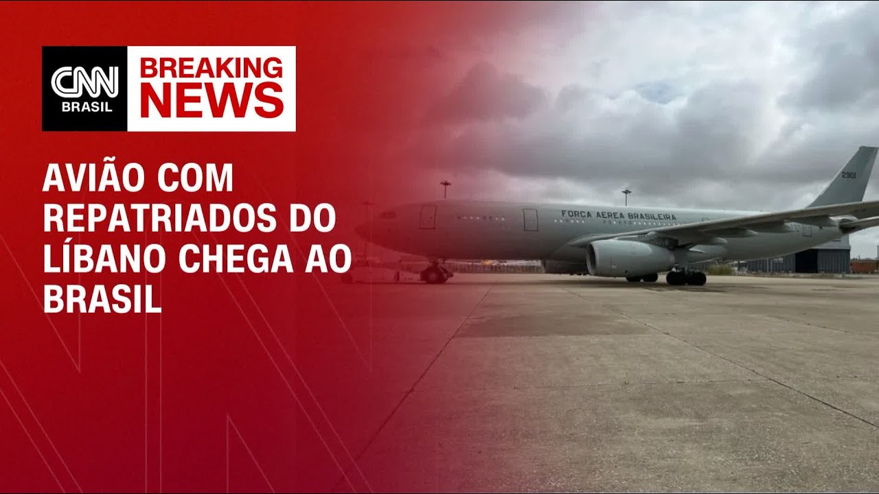 Avião com repatriados do Líbano chega ao Brasil