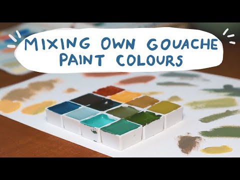 I MIXED MY OWN designers GOUACHE PAINT colours and this is how it turned out! (Nature inspired)