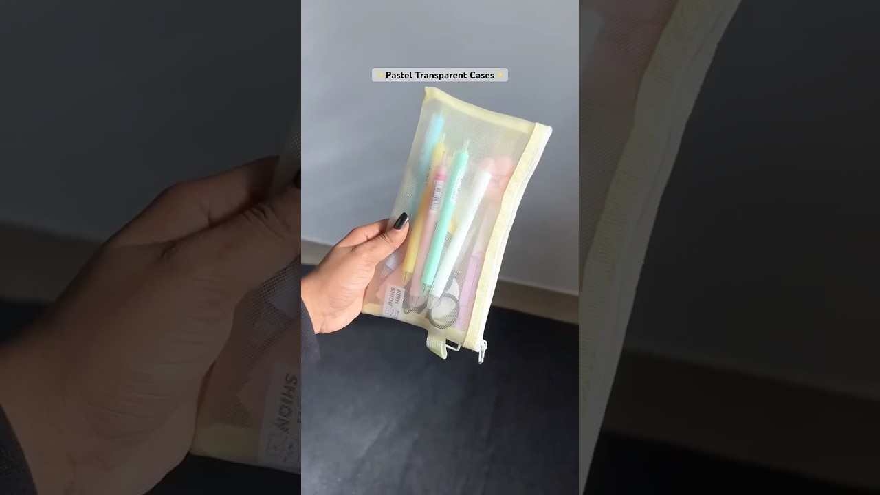 Pastel Pencil Cases ✨🌷#transparent #pencilcase #pencilpouch #kawaii #stationery #stationary