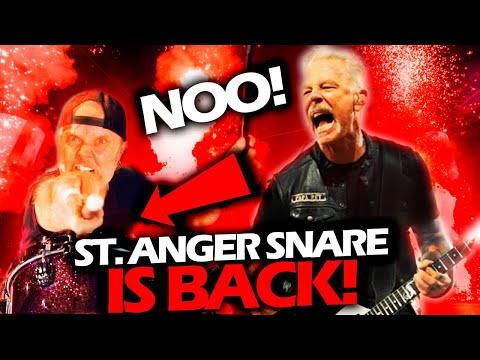 JAMES HETFIELD REACTION WHEN LARS ULRICH PLAYS WITH ST. ANGER SNARE LIVE (2023) #METALLICA