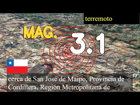 😱🚨  Terremoto cerca de San José de Maipo, Provincia de Cordillera, Región Metropolitana de Santiago,