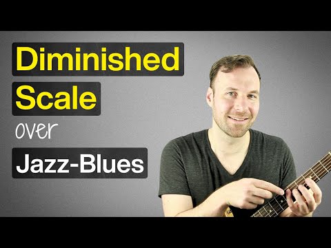 Diminished Scale Guitar Trick Over Jazz-Blues Progression (APPLYING the Diminished Scale)