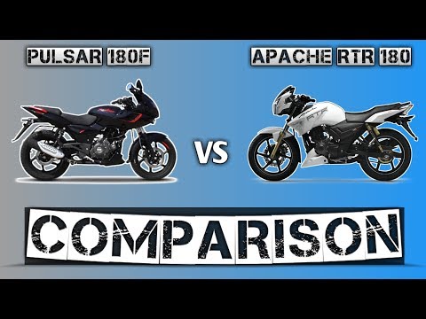 Tvs Apache RTR 180 2v vs Bajaj Pulsar 180f || Comparison || BikersPointSRK ||