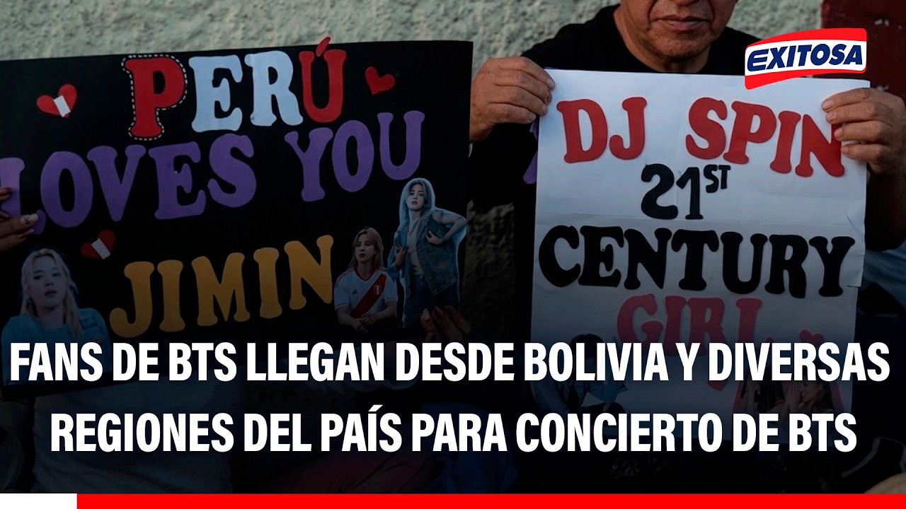 🔴🔵 Fanáticos de BTS llegan desde Bolivia y regiones del Perú para el concierto de BTS en Lima