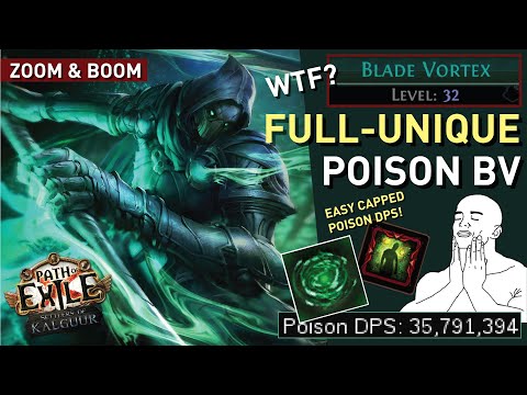 This【Full-Unique】Lv.32 Poison Blade Vortex set up can reach MAX DoT limit EASILY! Zoom & Boom 3.25