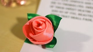 DIY Ribbon Rose - How To Make Rose Buds Out Of Ribbon