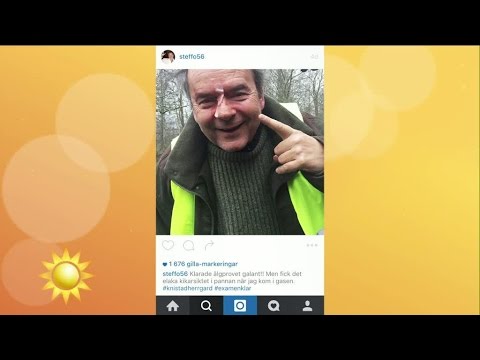 Dagens instagram: Steffos blodiga panna - Nyhetsmorgon (TV4)