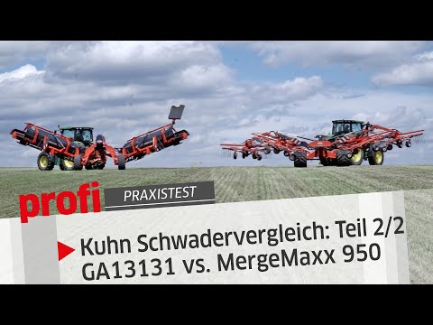 Kuhn Schwadervergleich - GA13131 vs. MergeMaxx 950:  Teil 2/2 | profi #Praxistest