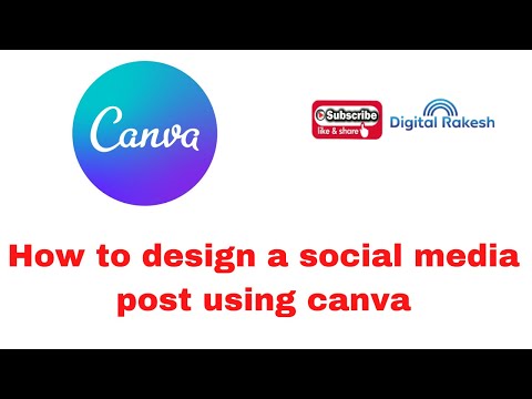 How to design a social media post using canva