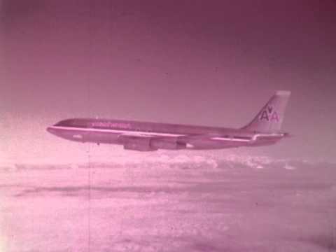 F 2217 American Airlines Boeing 707 Air to Air B Roll
