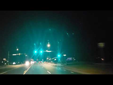 winter night city Fort Collins  CO December 28, 2021