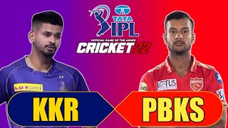 KKR vs PBKS - IPL 2022 LIVE Kolkata vs Punjab Cricket 22 Live - Hikachu #IPL2022 #IPL