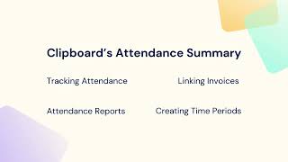 New Clipboard Feature: Attendance Summary