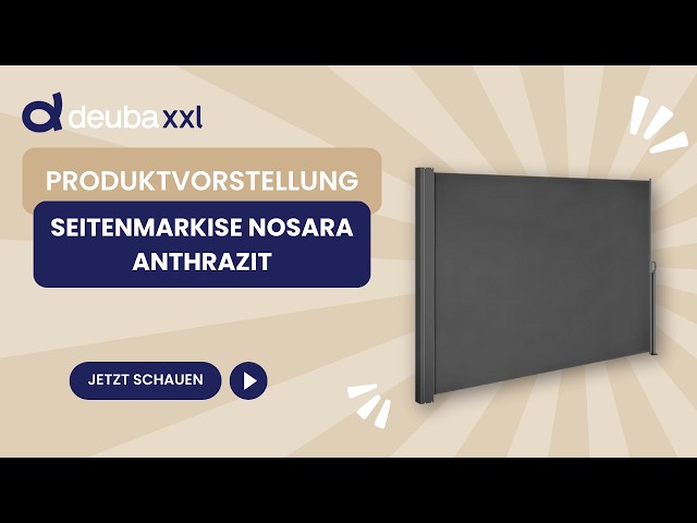 Video Teaser für CASARIA® Seitenmarkise Nosara versch. Größen ausziehbar