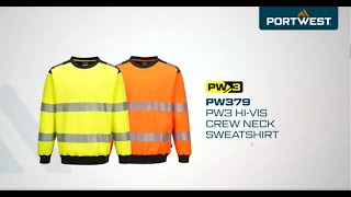 PW379 PW3 Hi-Vis Sweatshirt Portwest