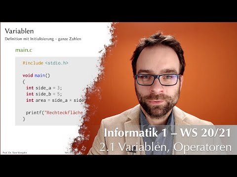GIP1: 2.1 -- Sprachelemente: Programmgerüst, Variablen und Operatoren (WS 2020/21)