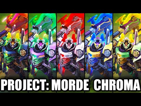 All Legendary PROJECT Mordekaiser Chroma Skins Spotlight (League of Legends)