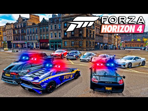 A MELHOR DESTRUIÇÃO POLICIAL NO FORZA HORIZON 4 (FF)