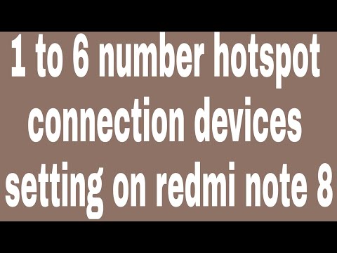 1 to 6 number hotspot connection devices setting on redmi note 8