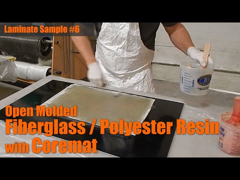 Laminate Sample #6: Open Molded Fiberglass / Polyester Resin with Coremat