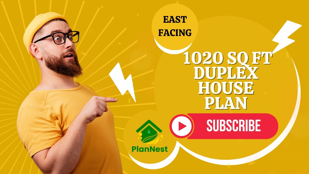 East Facing 1020 Sq Ft Duplex House Plan