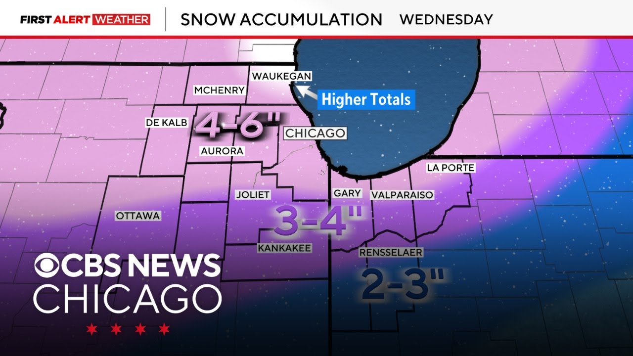 Winter storm bringing 4 to 6 inches of snow to Chicago, here's a timeline